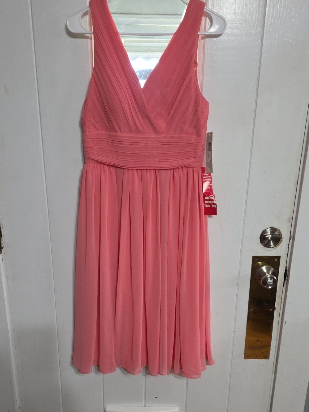 NWT Eliza J Women's Semi Formal Party Dress Coral Pleated Bra Dirty Dancing Sz 6